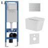 Комплект 3в1 IBERICA BLANCA инсталляция SILENCIO MINI, унитаз TOLEDO ALTO белый, кнопка смыва INOX-S хром матовый (IB.001M.TLA.231.1601)