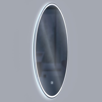 Зеркало LED VLM-3DE700-2 700x700 c сенсорным выключателем и диммером, антизапотевание