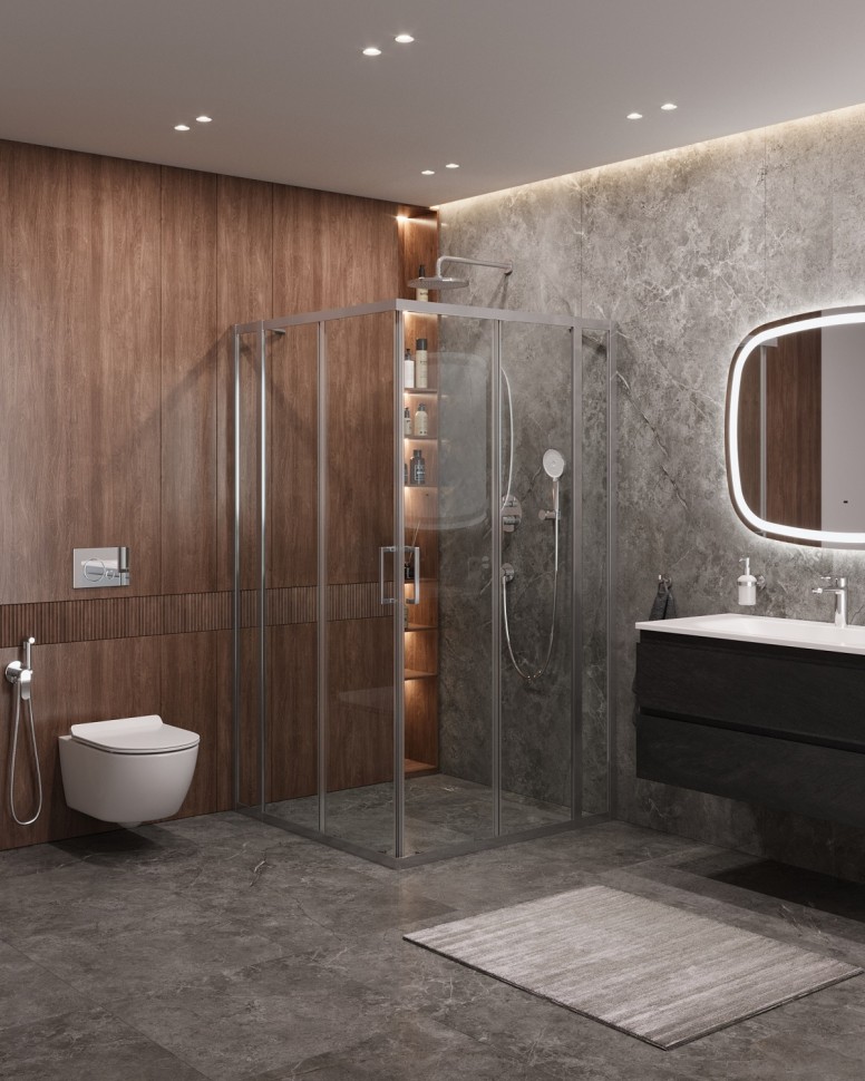 Душевой уголок CEZARES MOLVENO-A-22-100+30-C-Cr-IV