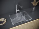 Мойка нерж. сталь NEXT 58 UNI, PM215844-BS, брашированная нерж.сталь, 580х440мм, Paulmark 1,2мм