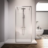 Душевая перегородка Veconi Korato KR-90, 1100x2000, хром, стекло прозрачное