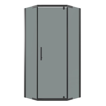 Душевое ограждение Niagara Eco NG-1009-14DT (90х90х190) трапеция,распашное,черный,стекло тонированное,1 место