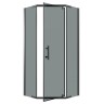 Душевое ограждение Niagara Eco NG-1009-14DT (90х90х190) трапеция,распашное,черный,стекло тонированное,1 место