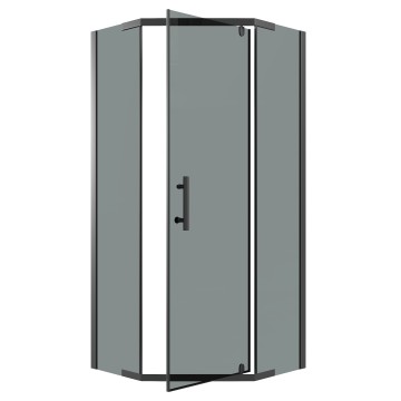Душевое ограждение Niagara Eco NG-1009-14DT (90х90х190) трапеция,распашное,черный,стекло тонированное,1 место