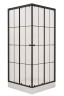 Душевой уголок Niagara Nova NG-0100-14 (100х100х195) прямоугольник,низкий поддон,черный,двери раздвижные,стекло прозрачное с рисунком,2 места