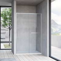 Душевая дверь Slim Soft VDS-1SS120CLBN, 1200, брашированный никель, стекло прозрачное