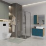 Душевое ограждение Niagara Nova NG-63-8A-A80 (80х80х195) квадрат,хром,двери распашные,стекло прозрачное,2 места