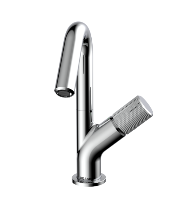 Однорычажный смеситель для раковины BOSSINI PLY Z00901.030 210 мм, с донным клапаном, цвет Хром