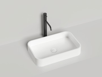 Раковина накладная CALLISTA 01 покраска по RAL полностью 540х345х100 S-Stone Матовое