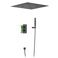 Душевая система встроенная с термостатом Timo Petruma SX-5029/03SM черный