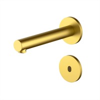 Смеситель для раковины встроенный, сенсорный Timo Saona 2373/20SM золото шлифованное