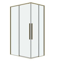Душевое ограждение Grossman Galaxy 1/2.K33.01.11.32.00-1/2.K33.01.10.32.00 (110х100х195) раздвижная,золото сатин,стекло прозрачное,2 места