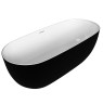 Ванна отдельностоящая Grossman Classic GR-2502MB (160х80х58) цвет черный/белый матовый,1 место