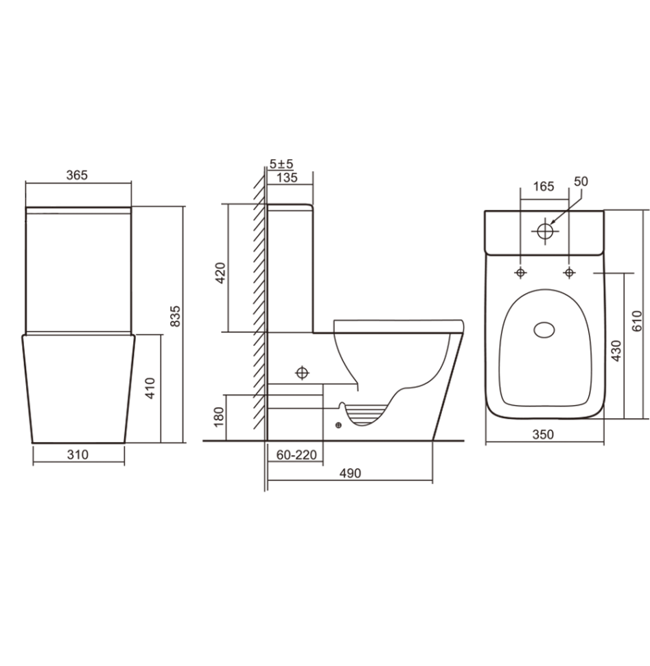 Унитаз-компакт IBERICA BLANCA TOLEDO MAXI Tornado белый (IB.TLM.124.1B1)