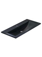 Раковина для ванной кварцевая Uperwood Foster Quartz 100х45,5х17,5 см, черная матовая, уголь