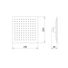 Верхний душ BERGES VENTAS S BLACK 25 см, черный матовый