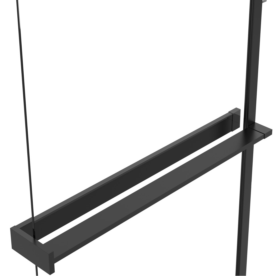 Душевая перегородка Walk-In VSW-1HR100GSB, 1000*2000, черный, стекло янтарь