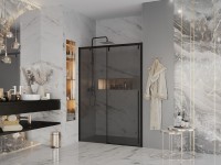 Дверь в нишу Ambassador Intense 110022205IBB (160х200) черный,стекло тонированное,раздвижная,1 место