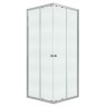 Душевое ограждение Niagara Eco NG-1009-14QMT (90х90х190) квадрат,раздвижное,хром,стекло матовое,1 место