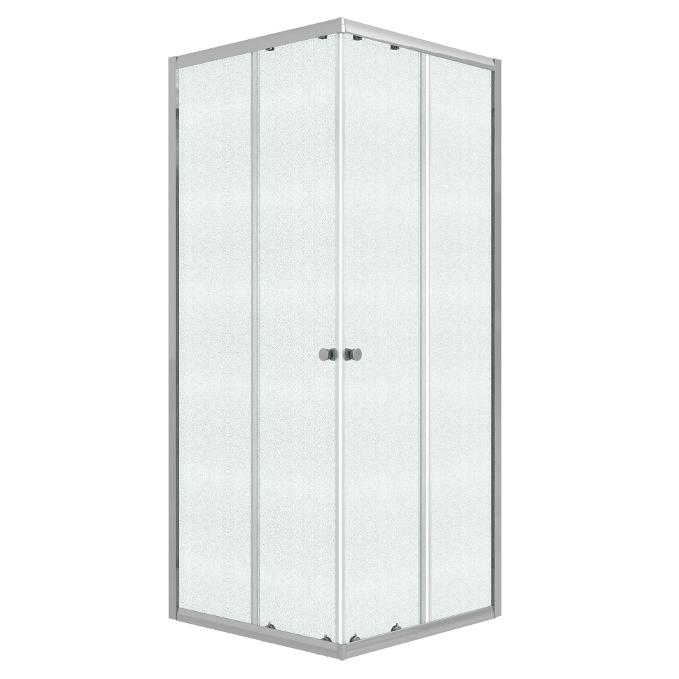 Душевое ограждение Niagara Eco NG-1009-14QMT (90х90х190) квадрат,раздвижное,хром,стекло матовое,1 место