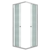 Душевое ограждение Niagara Eco NG-1009-14QMT (90х90х190) квадрат,раздвижное,хром,стекло матовое,1 место