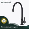 Смеситель Splenka для кухни с гибким изливом S201.4406.06 Черный