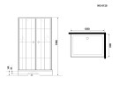 Душевой уголок Niagara Nova NG-0120-14 (120х80х195) прямоугольный,низкий поддон,черный,двери раздвижные,стекло прозрачное с рисунком,2 места