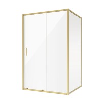 Душевое ограждение Niagara Nova NG-42-12AG-A80G (120х80х195) прямоугольник,золото,двери раздвижные,стекло прозрачное,2 места