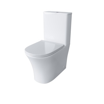 Унитаз напольный Grossman Classic GR-4466S (620х365х820) безободковый,белый с тонкой крышкой,микролифт,2 места