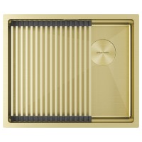 Мойка нерж. сталь NEXT-PRO 54 UNI, PM705445-LG, светлое золото,540х450мм, Paulmark 1,2мм