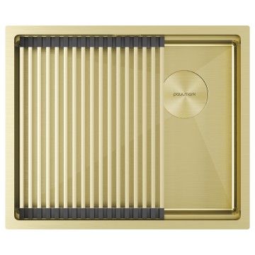 Мойка нерж. сталь NEXT-PRO 54 UNI, PM705445-LG, светлое золото,540х450мм, Paulmark 1,2мм