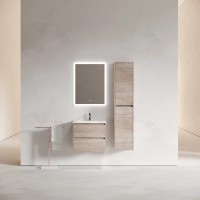 Тумба подвесная SANCOS Libra 590х450х500, c двумя ящиками оснащенными доводчиками, дуб галифакс натуральный, арт. LB60EG