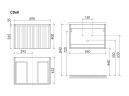 Тумба подвесная SANCOS Code 590х453х400, c одним ящиком оснащенным доводчиками, цвет белый , арт. CD60W