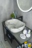 Раковина Gid K397G125 54402 накладная под камень глянцевая 50x40x14