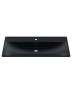 Раковина для ванной кварцевая Uperwood Foster Quartz 100х45,5х17,5 см, черная матовая, космос