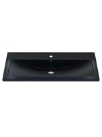Раковина для ванной кварцевая Uperwood Foster Quartz 100х45,5х17,5 см, черная матовая, космос