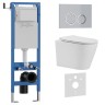 Комплект 3в1 IBERICA BLANCA инсталляция SILENCIO MINI, унитаз BURGOS ALTO белый, кнопка смыва ESTI-O хром матовый (IB.001M.BRA.234.824)