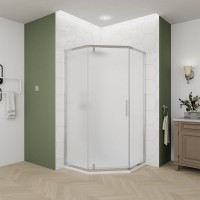 Душевой угол Veconi Ottimo P10 CH, 900x900x1900, хром, стекло матовое