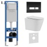 Комплект 3в1 IBERICA BLANCA инсталляция SILENCIO MINI, унитаз BURGOS ALTO белый, кнопка смыва CRYSTAL-R черный глянцевый (IB.001M.BRA.234.2211)