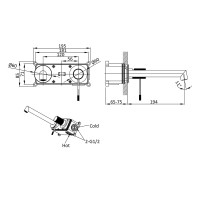 Смеситель для раковины Desire VBFW-1D1BN встраиваемый однорычажный, брашированный никель