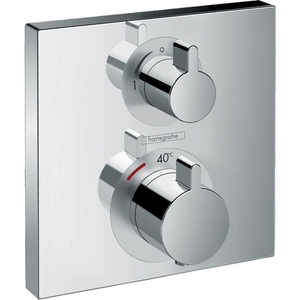 Смеситель для ванн, для душа Hansgrohe Ecostat Square хром (15712000)
