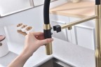 Смеситель для кухни Magneto One, светлое брашированное золото, Ma213188-SBG, Paulmark