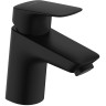 Смеситель Hansgrohe Logis для раковины, 1 отверстие, с донным клапаном Рush-Ореn, цвет: черный матовый 71077670
