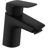 Смеситель Hansgrohe Logis для раковины, 1 отверстие, с донным клапаном Рush-Ореn, цвет: черный матовый 71077670