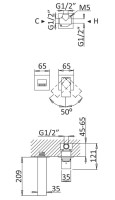 Смеситель для раковины CEZARES PORTA-BLI2-BIO