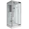 Душевая кабина Niagara Luxe NG-7714W (100x90х215) низкий поддон(15см),дверь распашная,стенки серебро,5 мест