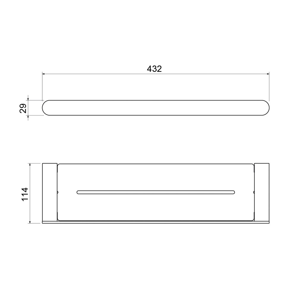 Полка Timo Saona 13073/18 черное золото