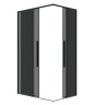Душевое ограждение Grossman Galaxy 300.K33.01.9070.21.10 (90х70х195) прямоугольник,раздвижная,черный матовый,стекло тонированное, 1 место