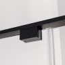 Душевой угол распашной Veconi Premium Alassio SP BB, 1200х900x2000, черный матовый, стекло черное