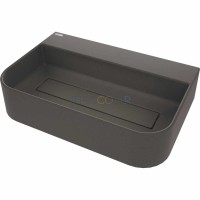 Гранитная раковина, на столешницу, с бортиком для смесителя - с прикрытием сливного отверстия